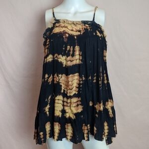 Raga Desert Daze Sharkbite Tie Dye Tank Top XS